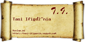 Tasi Ifigénia névjegykártya